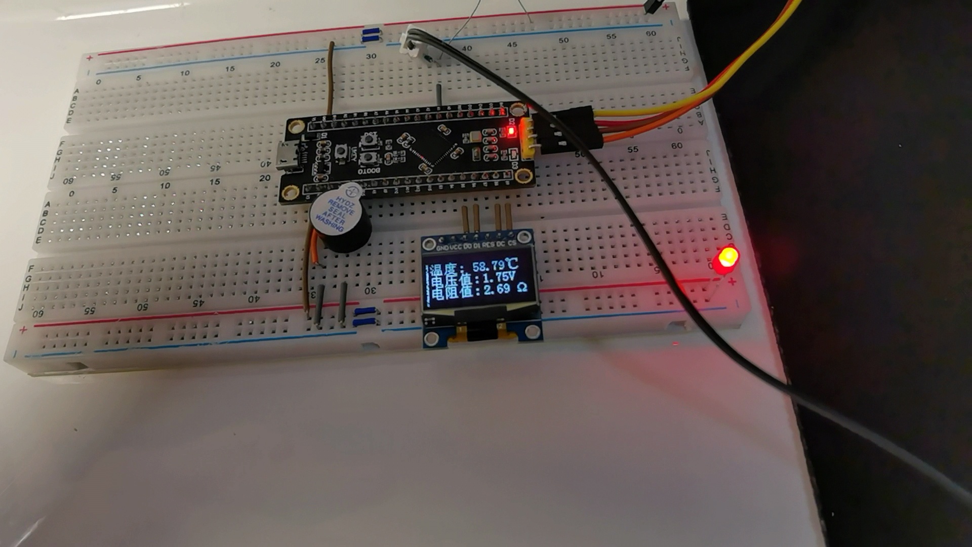 STM32F4单片机测量水温